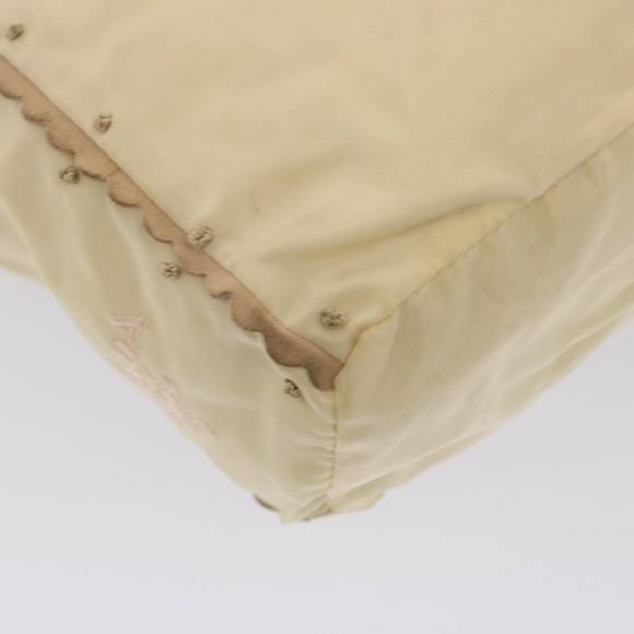 PRADA Tote Bag Nylon Beige Auth cl759 - Picture 15 of 16